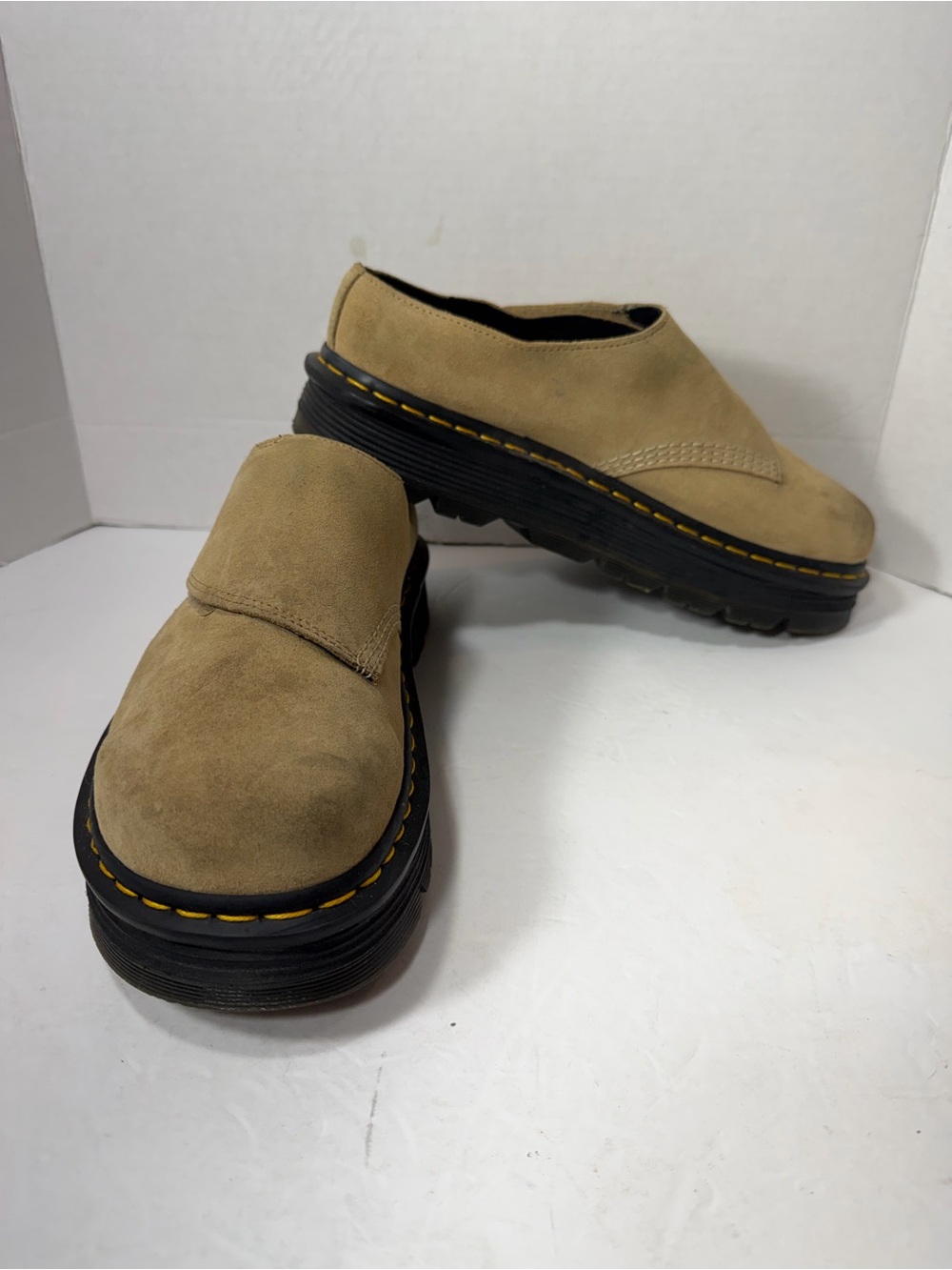 Dr. Martens ZEBZAG ANYWAIR Mules TAN SUEDE  Mens US Size 10